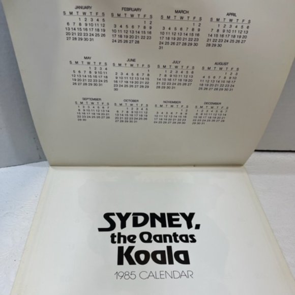 VTG "Sydney", the Qantas Koala Bear 1985 Calendar 12x12" - Picture 3 of 9